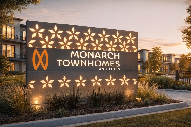 Monarch Townhomes and Flats Sign